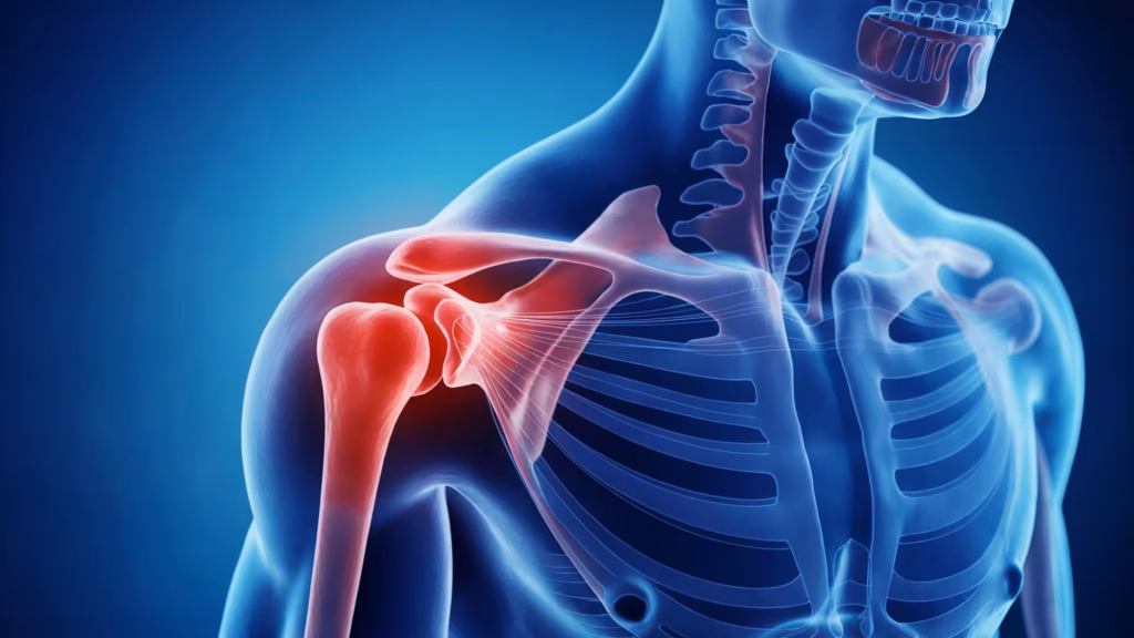 3D-Modellierung der Anatomie der Schulter.